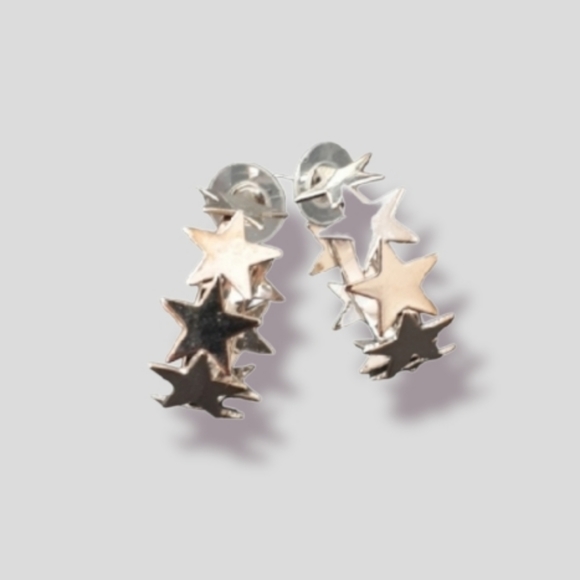 Star hoop earrings - Picture 1 of 4